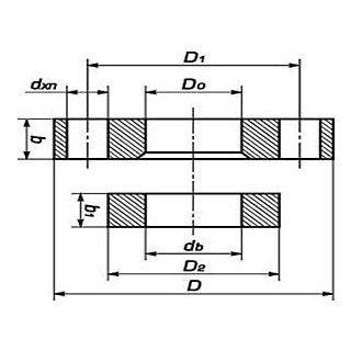 Фланцы свободные ГОСТ 12822-80 на приварном кольце - фото - 1